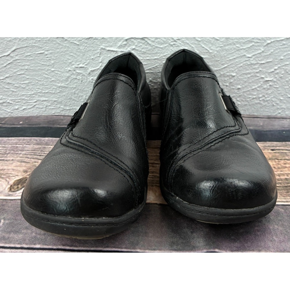 Earth Spirit Gelron Slip On Shoes Womens 6.5 Black Leather Comfort